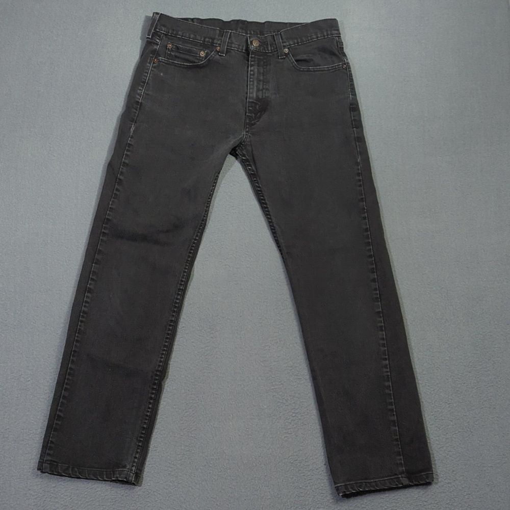 Levi's Jeans Men's 33x34 Fits 32x29 Black 505 Regular Fit Straight Leg
